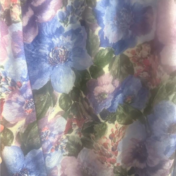 Appel long robe floral pattern quilted yoke upper front women’s size Medium - Picture 7 of 10